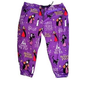 Disney Womens Plus XXL Purple Hoscus Pocus Lounge Pajamas Bottoms  Halloween